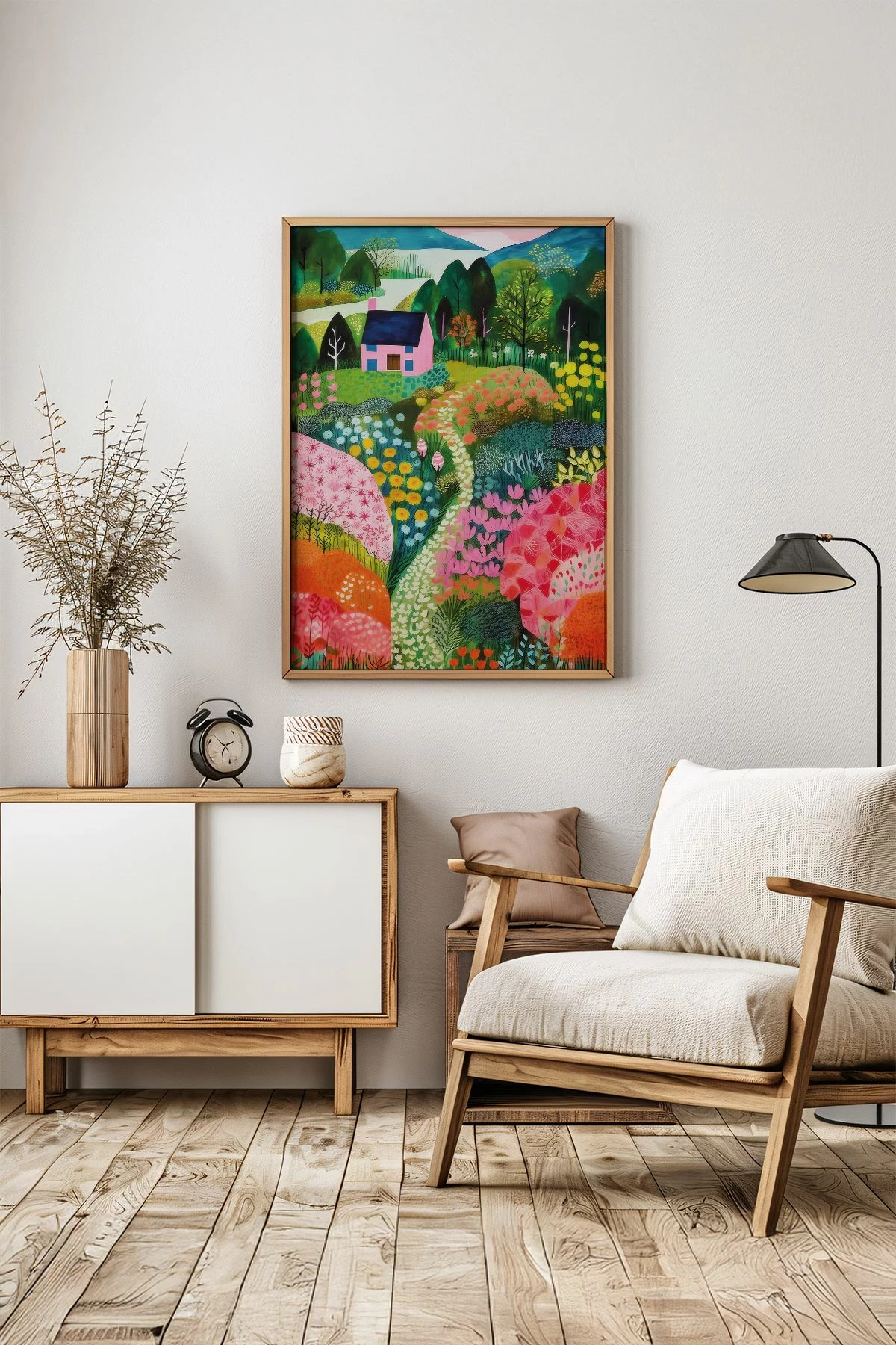 Pikturë dekorative me kornizë, Wallity, Artsrmdl3, shumëngjyrëshe, 33x48cm