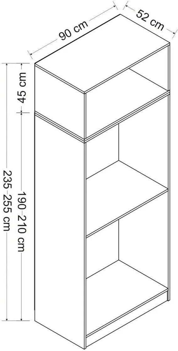 Dollap Skye Decor, ngjyrë antracit, 2234