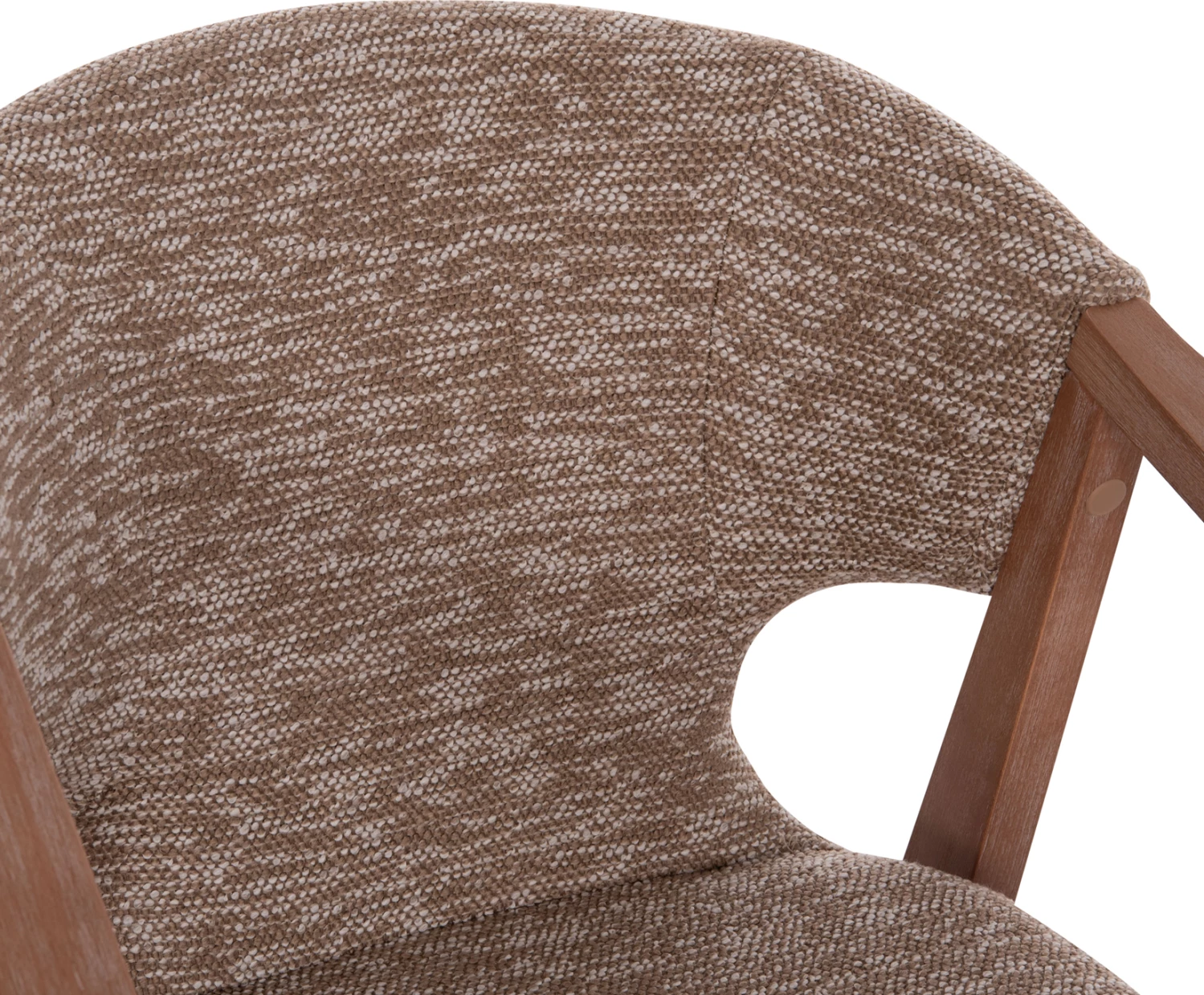 Karrige me mbështetëse për ngrënie YEGER, dru ahu, ngjyrë e bardhë e lehtë-kafe, FH9995.03, 59x58x78cm