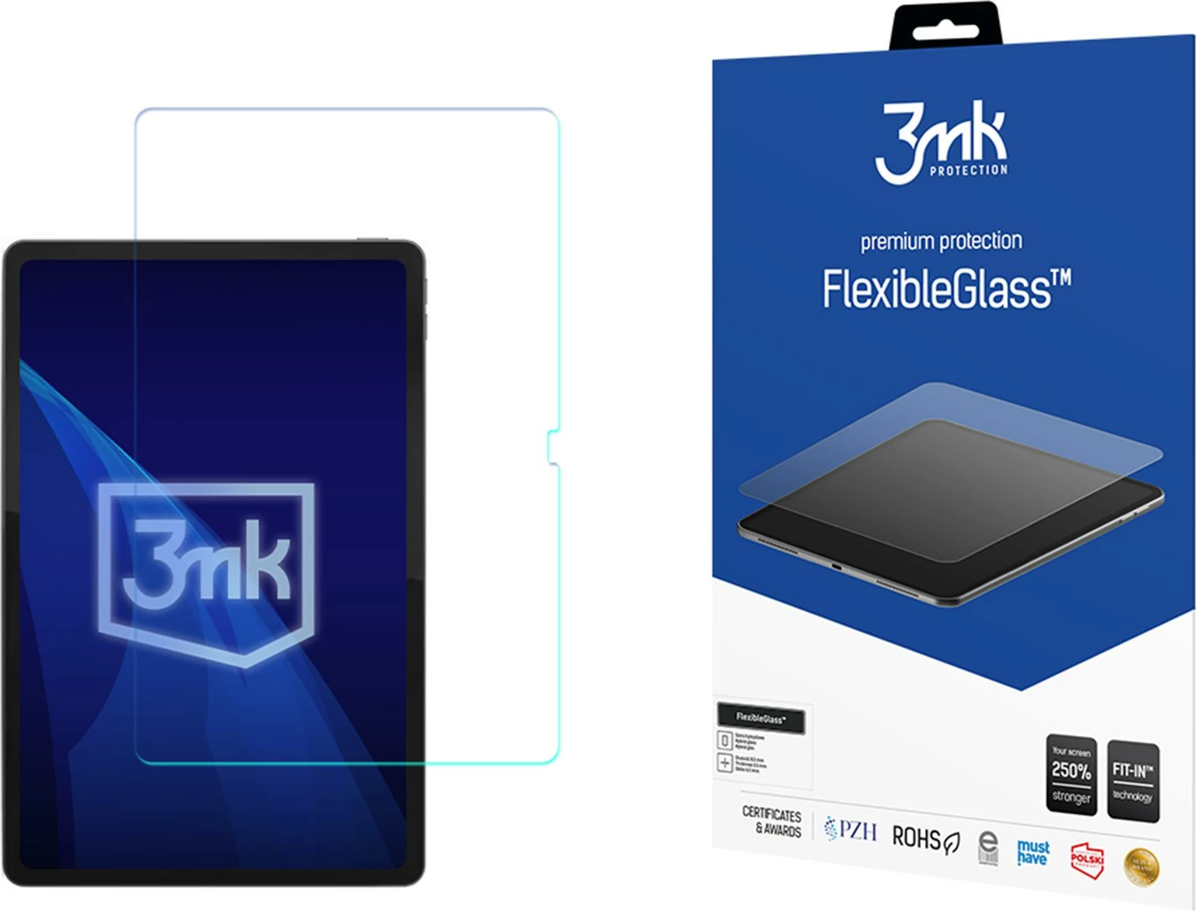 Mbrojtës ekrani xham hibrid 3mk FlexibleGlass për Lenovo Idea Tab 11" (TB336), antibakterial 7H