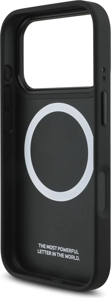 Mbështjellës MagSafe BMW M Perforated Stripe Logo për iPhone 17 Pro, navy blue