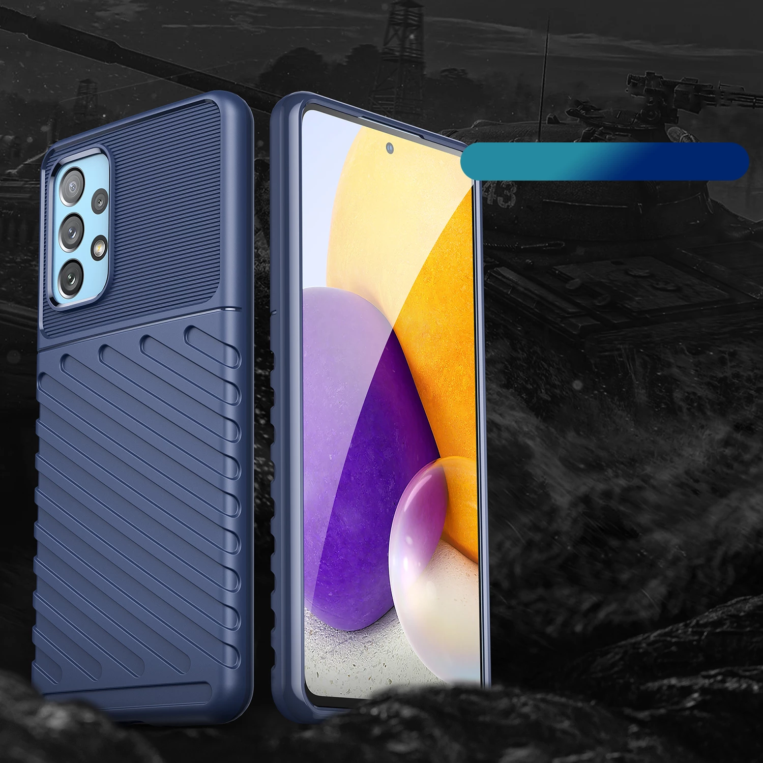 Mbështjellës Hurtel Thunder Case për Samsung Galaxy A73, i kaltër