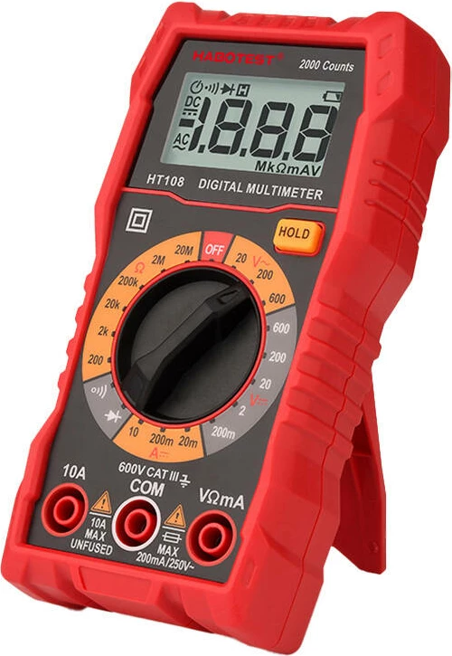 Multimetër digital, Habotest HT108L, 2000 counts, True RMS, ekran me ndriçim, CAT III 600V, me tela testuese