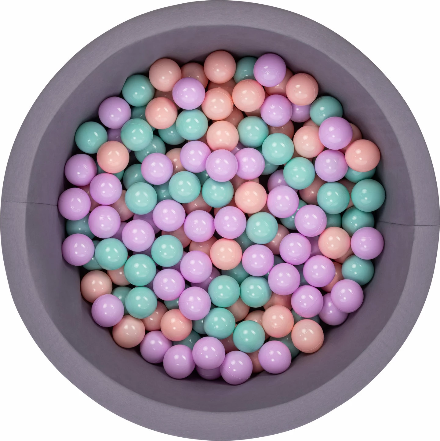 Pishinë me topa për fëmijë, ngjyrë gri, Bubble Pops v14, 85x85x30 cm
