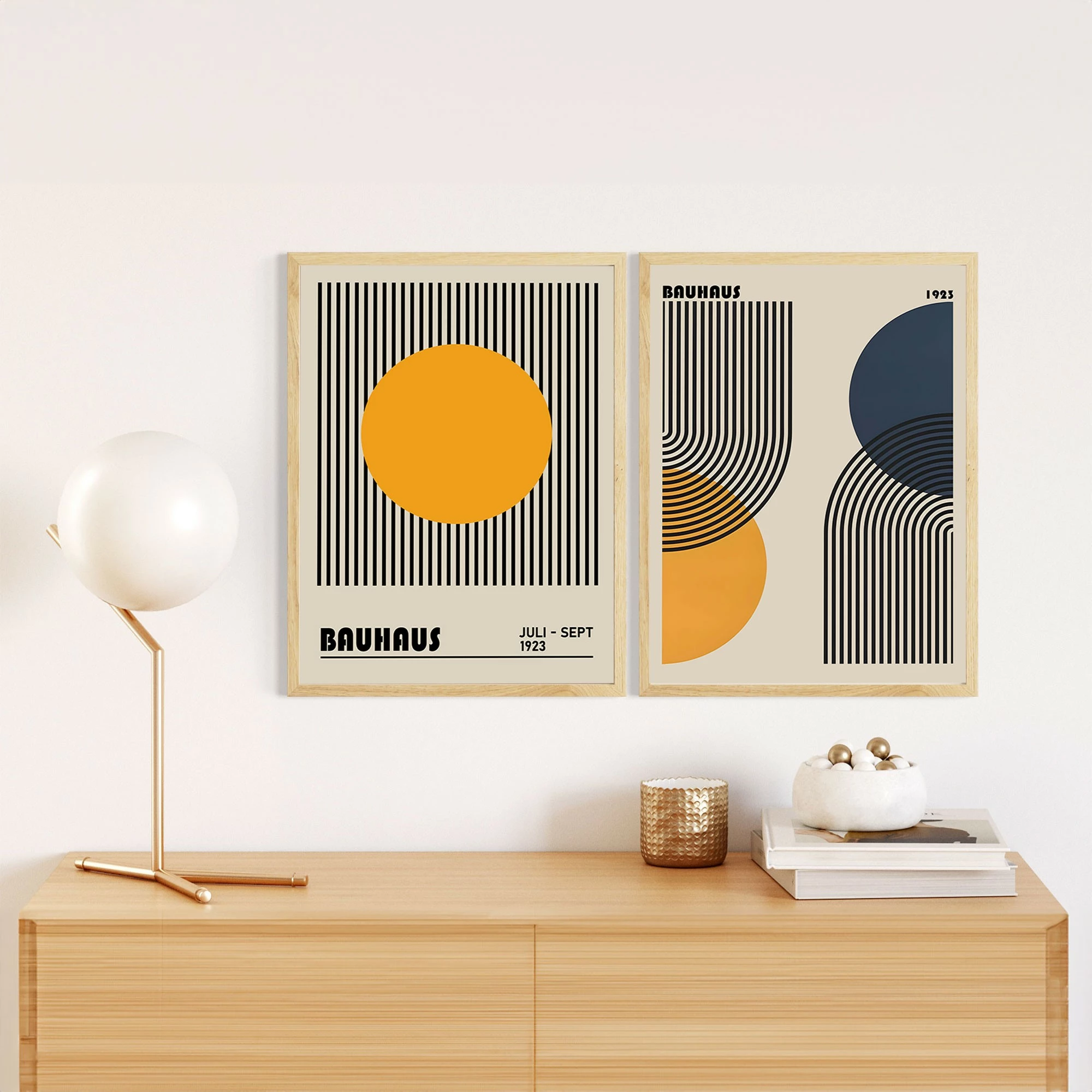 Pikturë dekorative me kornizë, MDF, 2 copë, Wallity, Huhu244, 20x30cm