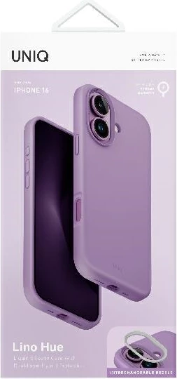 Mbështjellës UNIQ Lino Hue MagClick për iPhone 16, Rozë