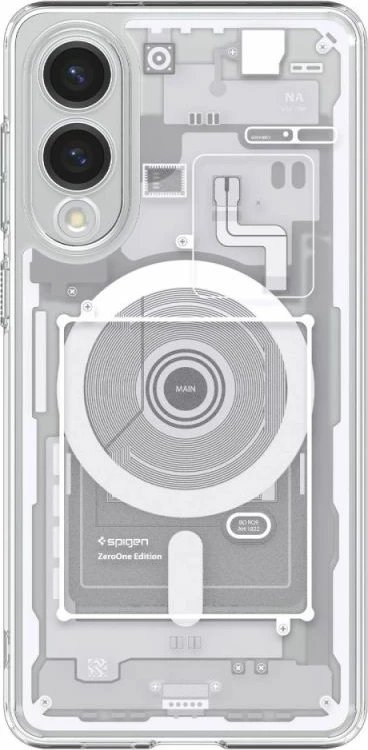 Maskë telefoni Spigen Ultra Hybrid Mag për Samsung Galaxy S25 Edge, e bardhë
