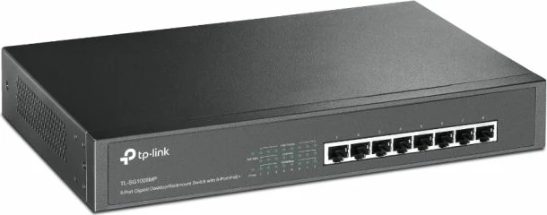 Switch TP-Link TL-SG1008MP 8-port Gigabit me 8x PoE+ 126W, i zi