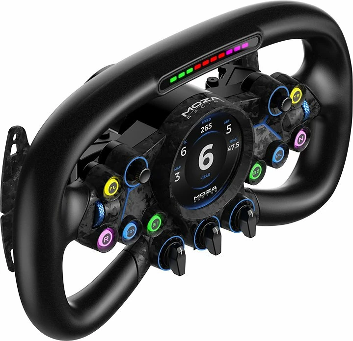Timon garash MOZA Racing Vision GS RS064, 310 mm, ekran 2.85\", 19 butona, pa kabllo, i zi