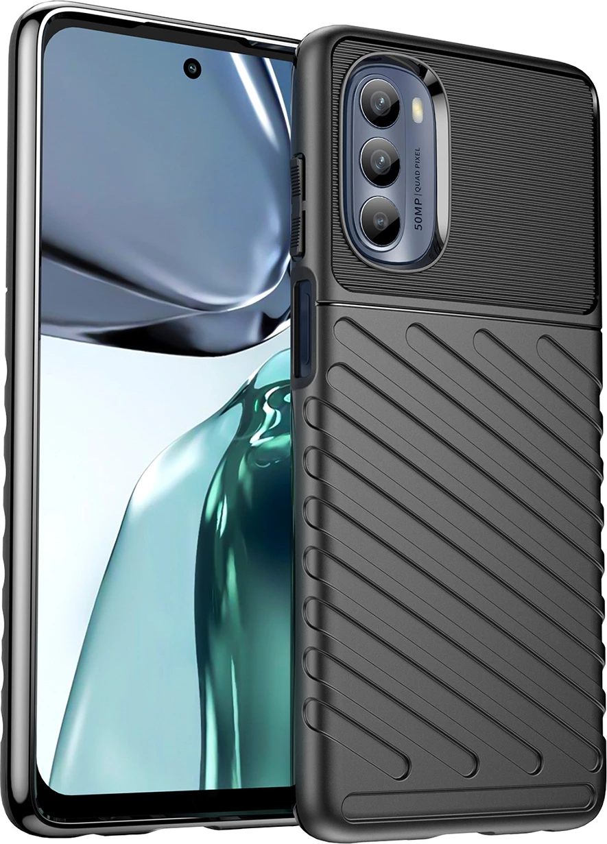 Mbështjellës Hurtel Thunder Case për Motorola Moto G62 5G, TPU, i zi