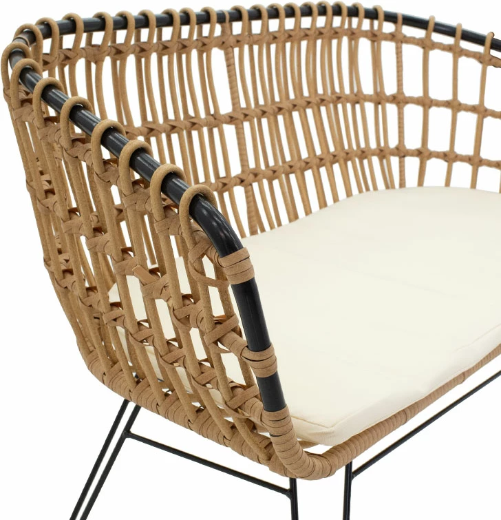 Divan dy vendesh Naoki metalik zi-pe natyral 120x55x79cm