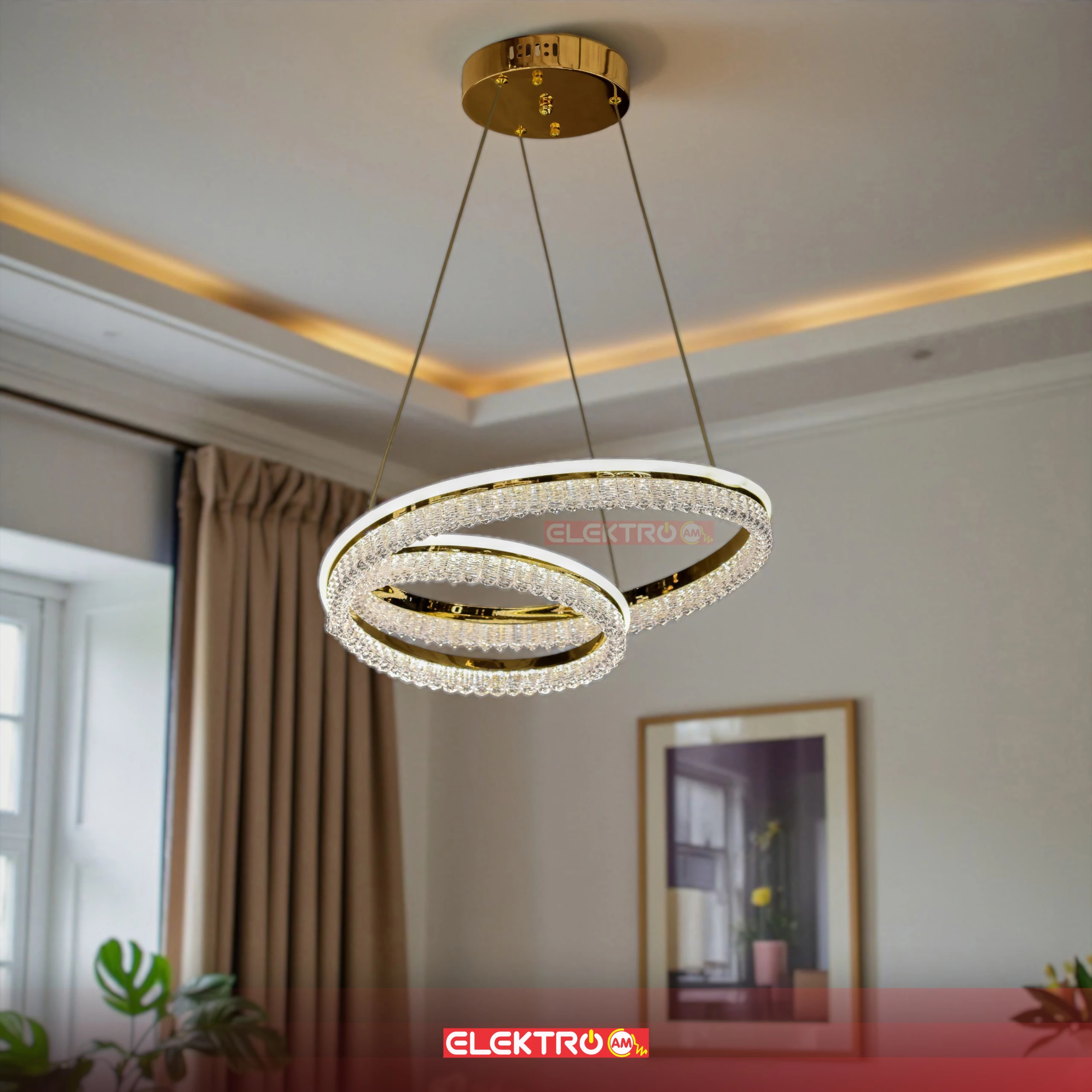 Abazhur LED i Varur me Kristale 8045 GD