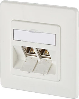 Prizë rrjeti (LAN) METZ CONNECT BTR NETCOM 1309121002-E, 2x RJ-45, Cat 6, e bardhë