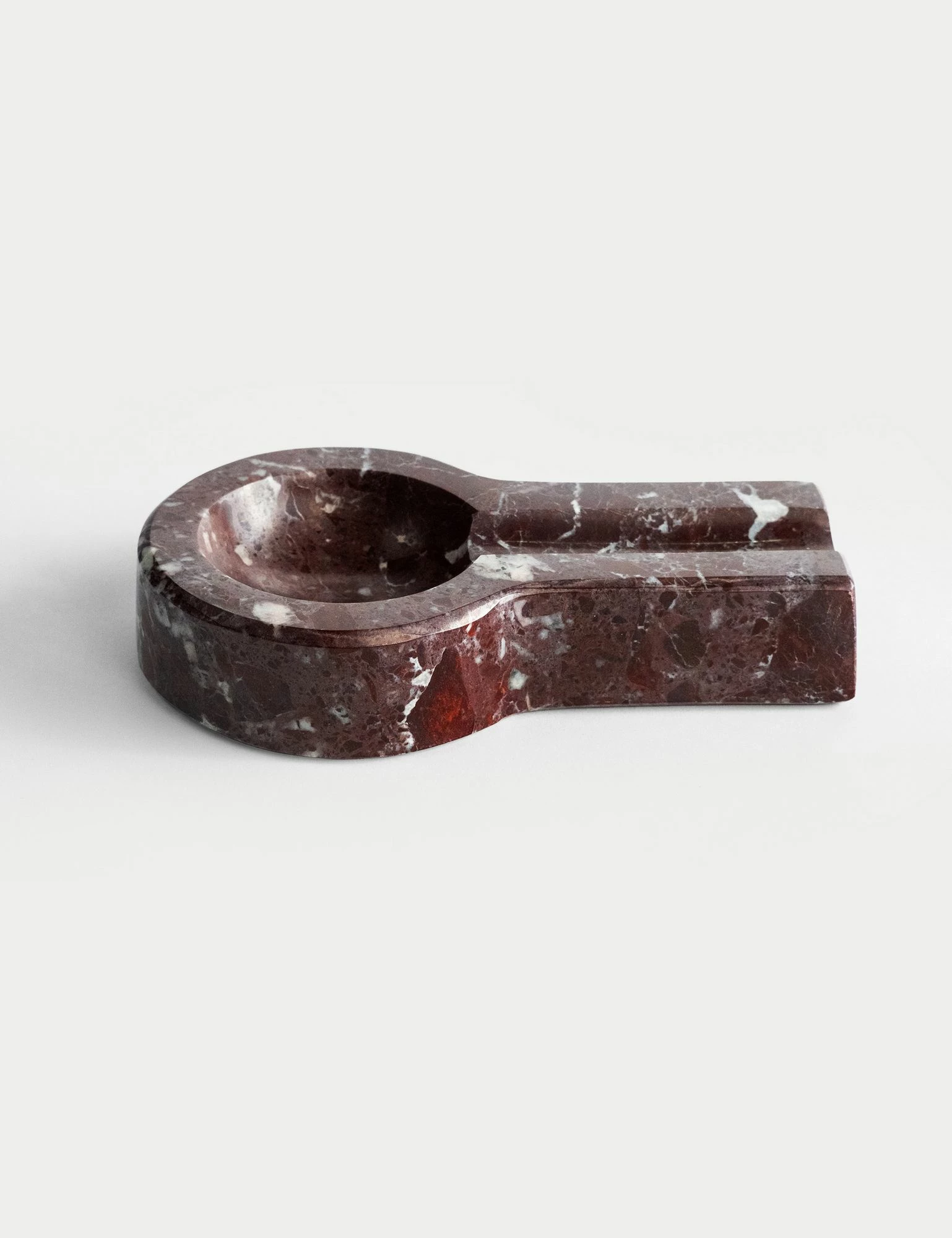 Tabak i mermerit Rosso Levanto, ngjyrë burgundy, Evila Originals