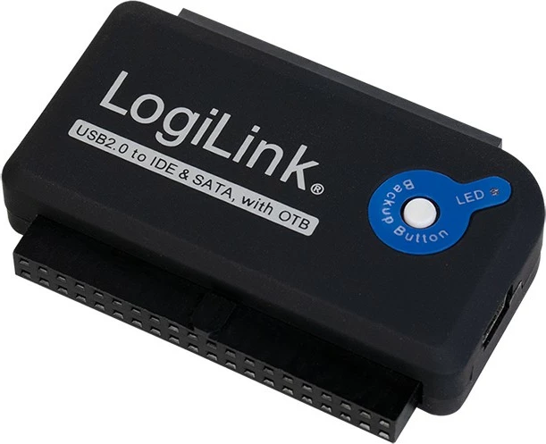 Adapter LogiLink AU0006C, USB Type-A, IDE/ATA, SATA, 1.2 m, e zezë