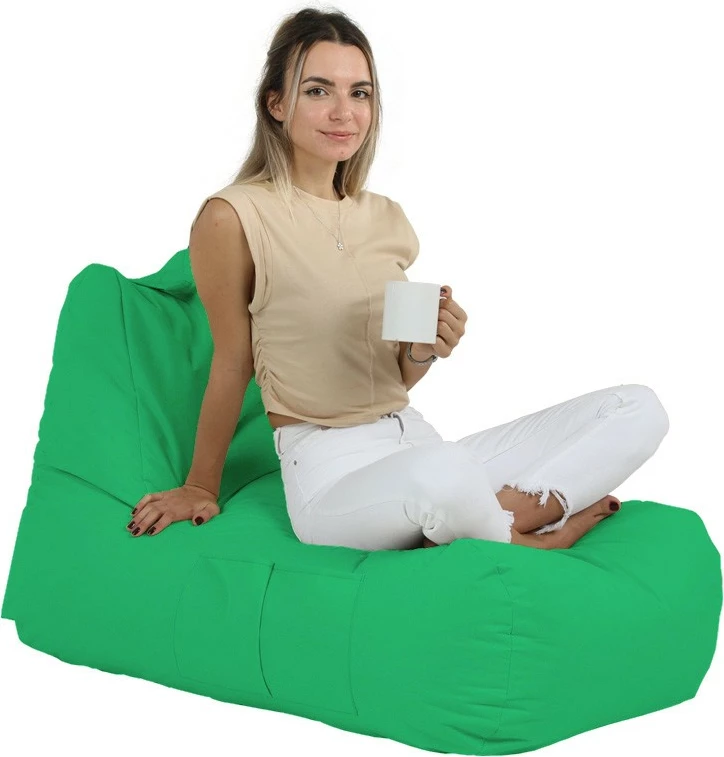 Qese ulëse për kopsht, ngjyrë e gjelbër, Atelier del Sofa, Trendy Comfort Bed Pouf