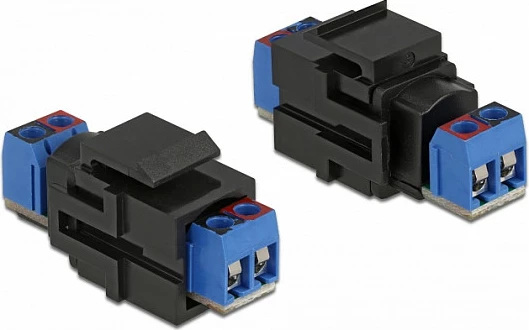 Modul Keystone DeLOCK 2-pin Terminal Block, flat, i zi