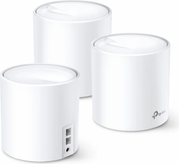 Sistem Mesh WiFi, TP-Link Deco X60, Wi-Fi 6 AX3000 3000 Mbps, mbulim deri 650 m², e bardhë, set 3 copë