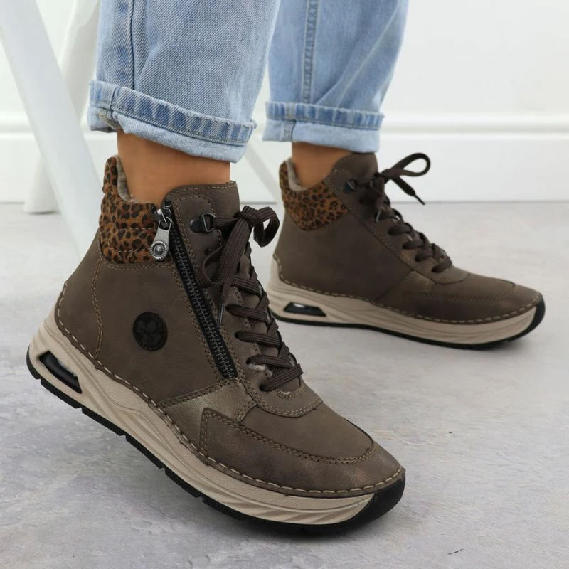 Çizme femrash Rieker 44565-25, kafe leopard [Madhësia: 39]