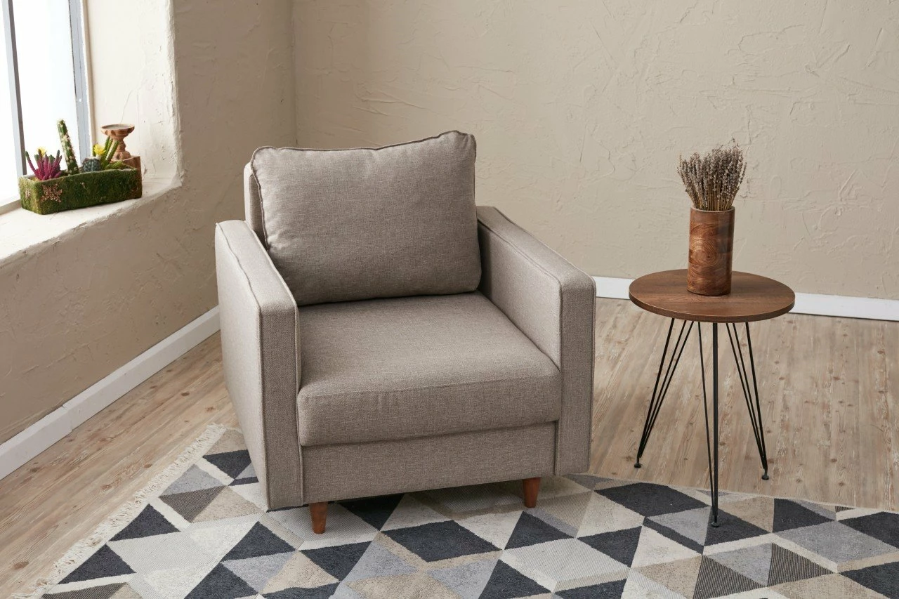Karrige një vendëshe Atelier del Sofa, Eva, krem