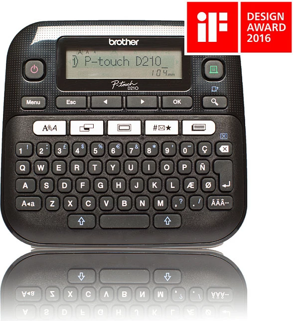 Printer etiketash Brother P-touch PT-D210, QWERTY, 180 x 180 DPI, gri/bardhë