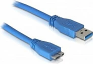 Kabllo USB DeLOCK Micro USB 3.0 në USB-A, 1m, 5Gbps, e kaltër