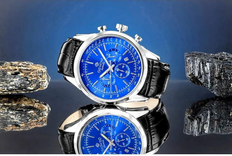 Orë dore meshkuj Giewont GW7650-A3, silver blue, set