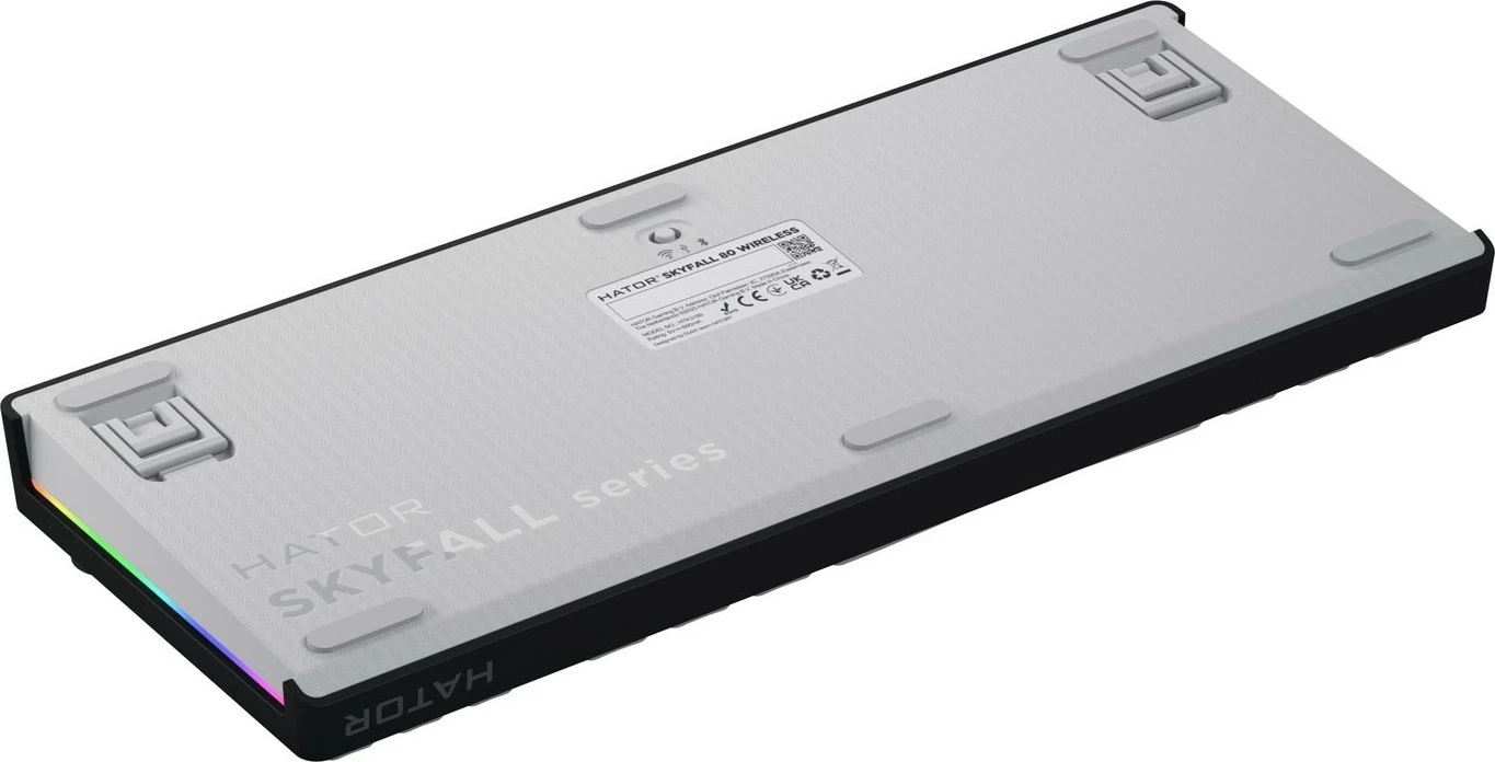Tastierë mekanike Hator Skyfall 80 Wireless, RGB, 75%, bardhë-zi