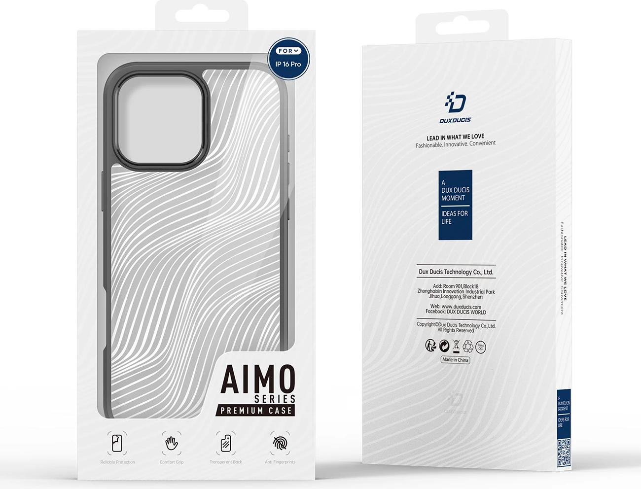 Mbështjellës Dux Ducis Aimo për iPhone 16 Pro Max, i zi