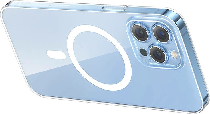 Mbështjellës Baseus Magnetic Crystal Clear për iPhone 13 Pro, transparent, me xham të fortë dhe set pastrimi