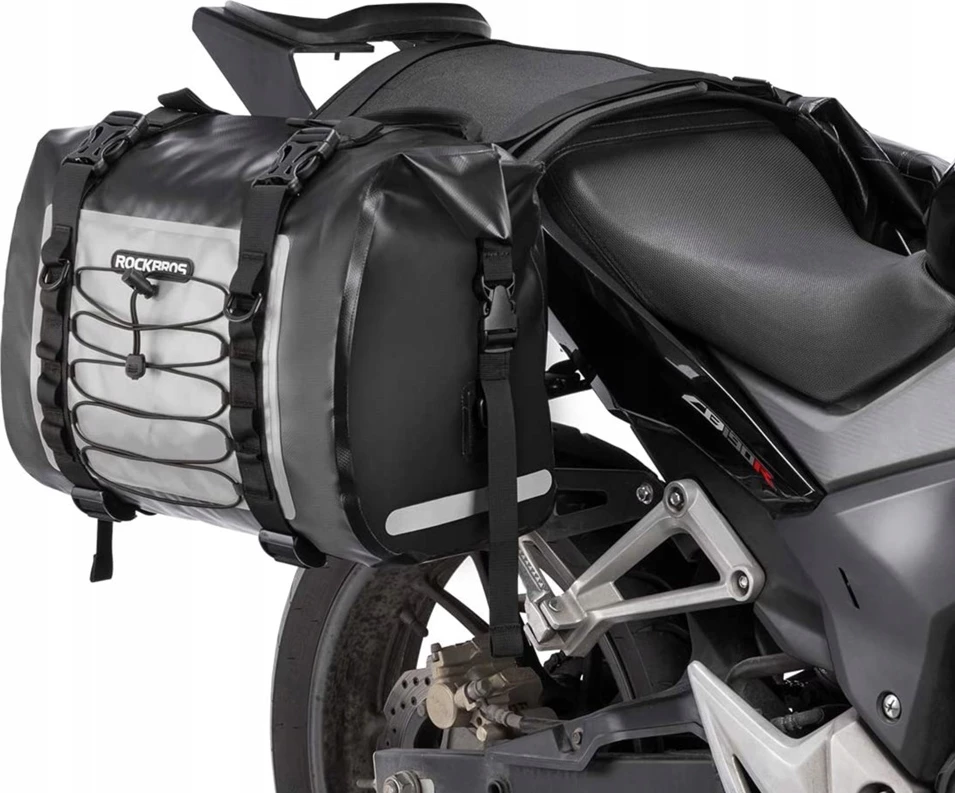 Çantë motoçiklete Rockbros AS-010BGR, 60L, PVC, Gri, e papërshkueshme nga uji
