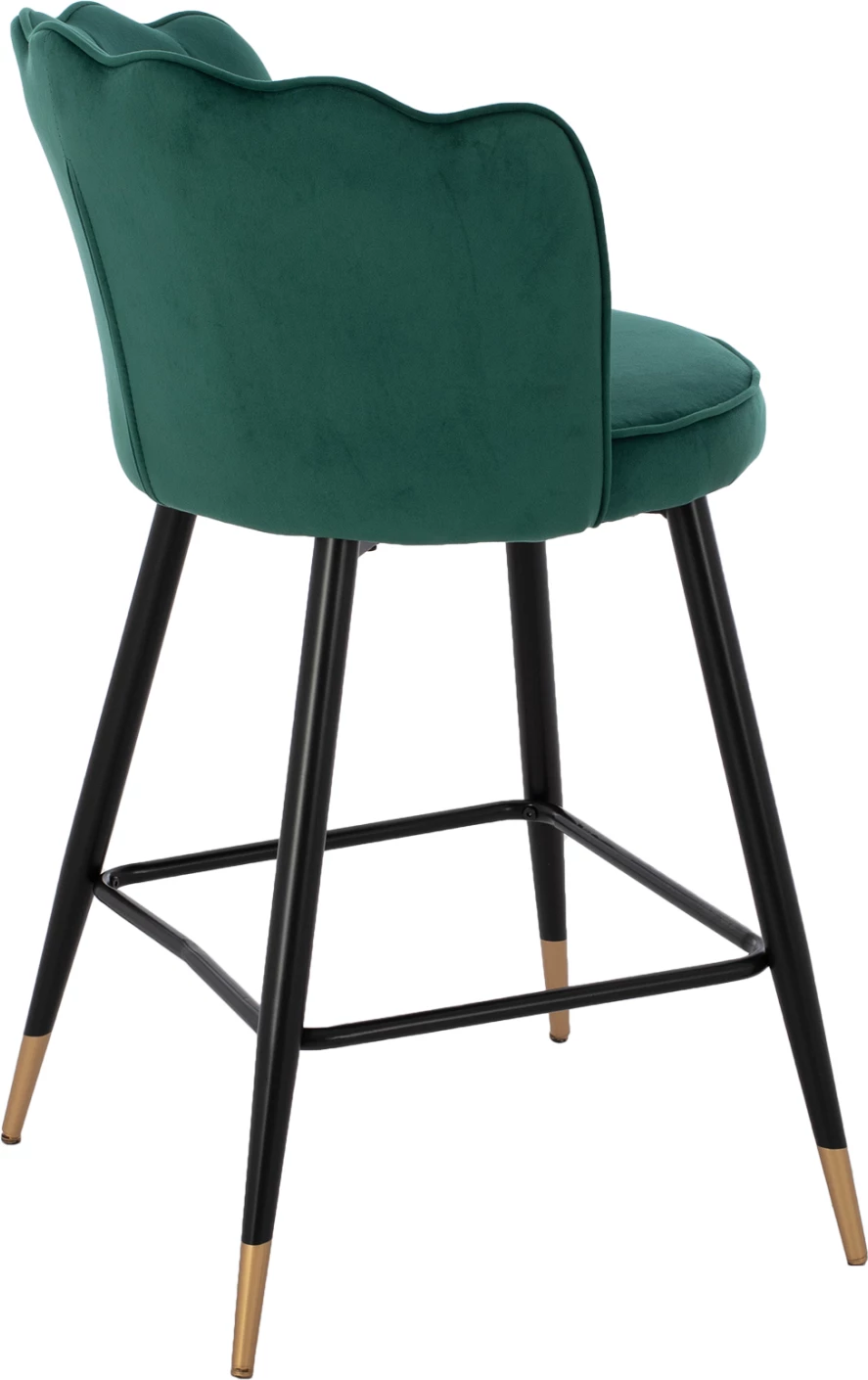 Karrige për bar mesatare, FH8736.03, kadife e gjelbër, kornizë metalike, 50x50x90 cm