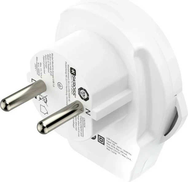 Adapter Hama World Travel USB, bardhë