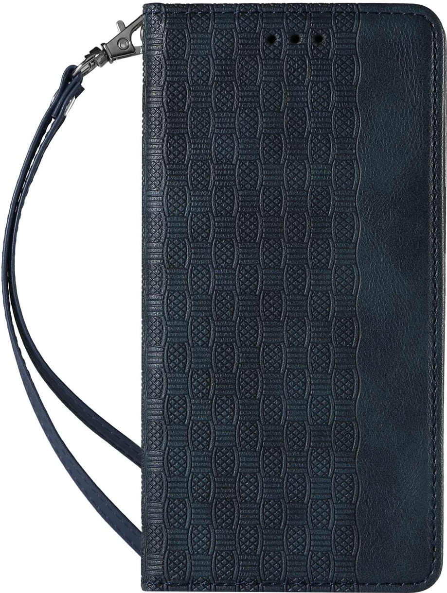 Mbështjellës Hurtel Magnet Strap Case për Samsung Galaxy S22+, me portofol dhe litar dore, Blu