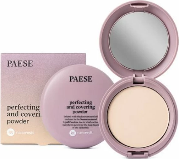Pudër kompakte për femra Paese Nanorevit Perfecting and Covering Powder 02 Porcelain 9g