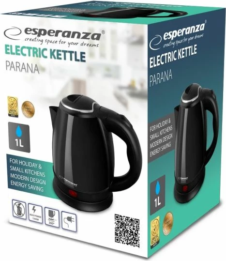 Çajnik elektrik Esperanza Parana EKK128K, i zi, 1L