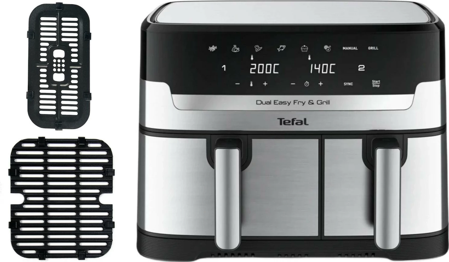 Fryer pa yndyrë Tefal EY905D10, 8L, 2 shporta, inox, argjendtë
