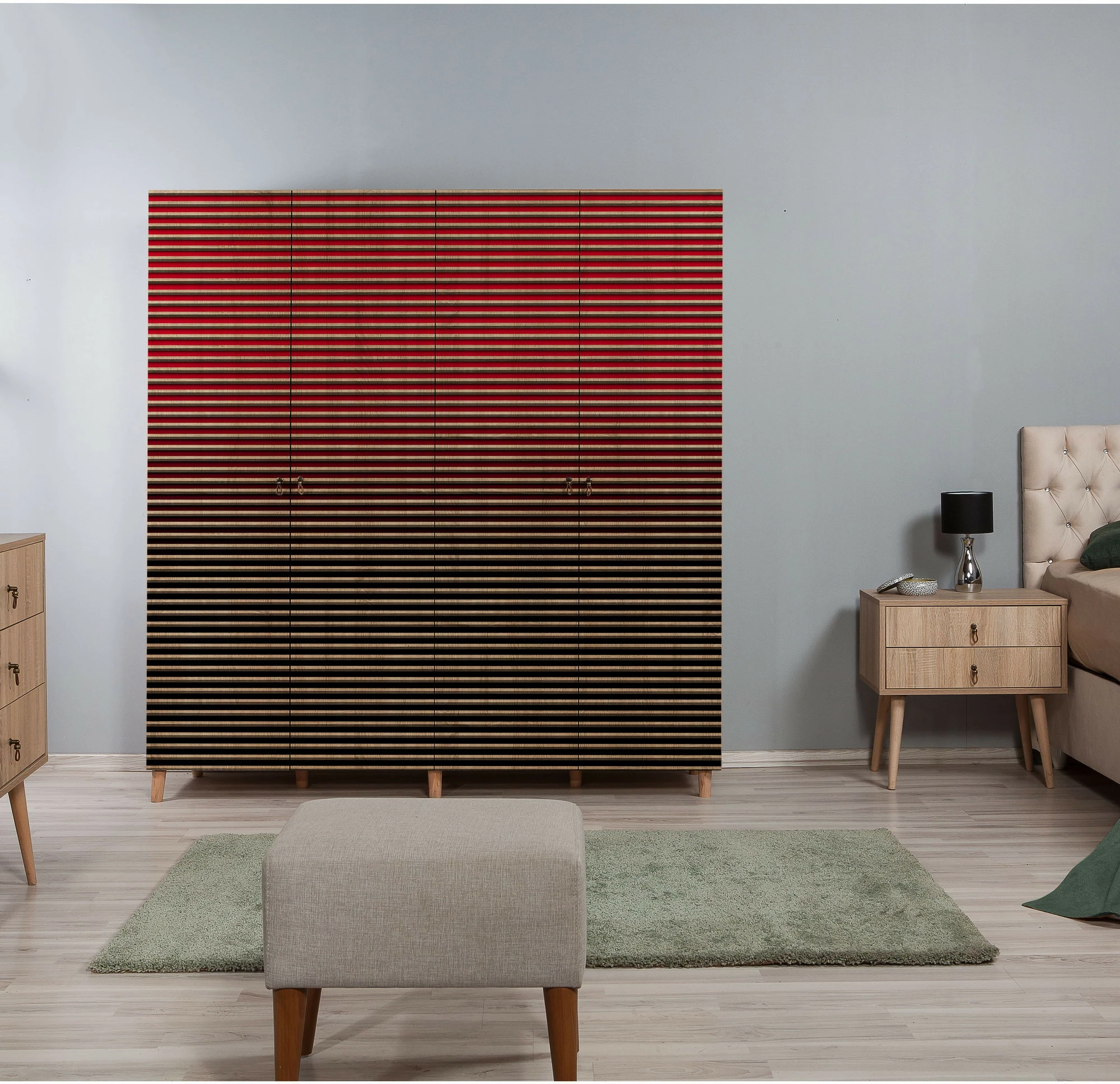 Dollap Hanah Home, İmaj - 221, ngjyrë sonoma oak, dizajn modern ombre