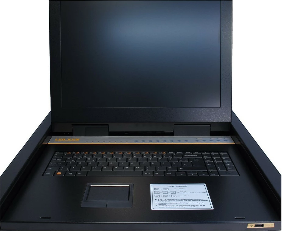 KVM Switch LCD Inter-Tech, 8-Port, 17", USB/PS/2, VGA, rackmount, i zi