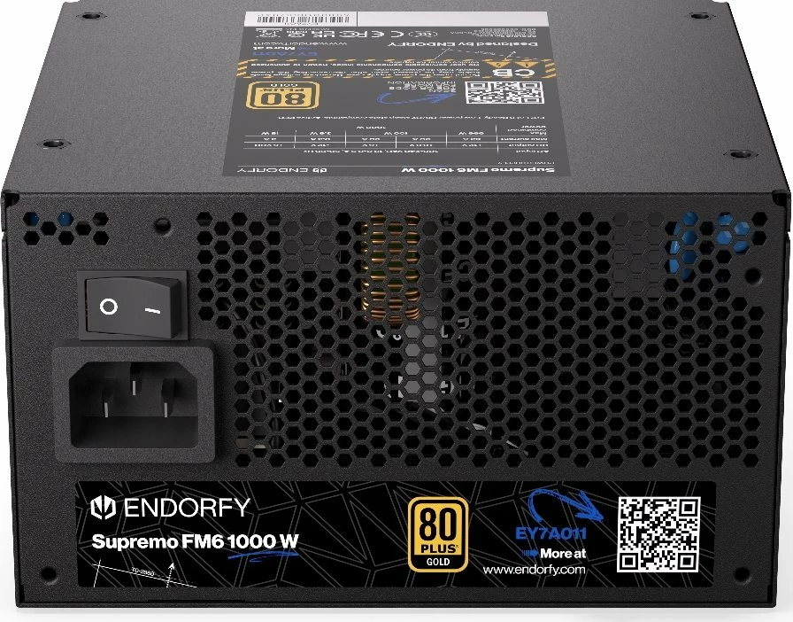 Furnizues energjie Endorfy Supremo FM6 EY7A011, 1000W, 80 Plus Gold, ATX 3.1, full modular, i zi