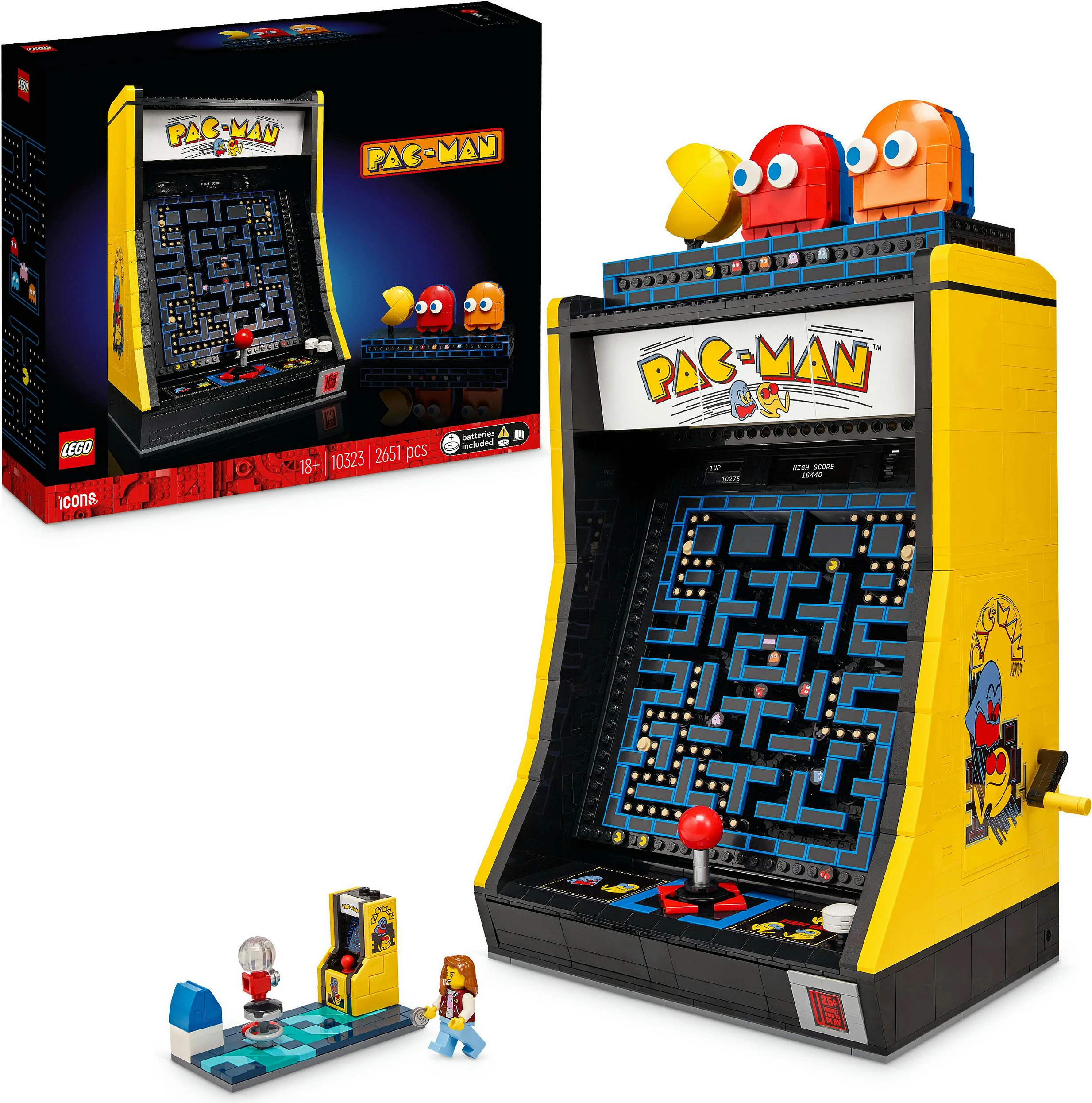 Set ndërtimi LEGO Icons PAC-MAN Arcade 10323, 2651 pjesë, multikolor