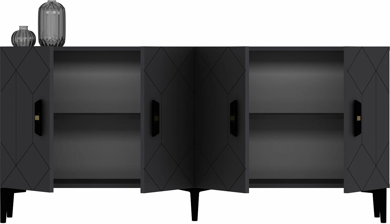 Konsol Skye Decor, ngjyrë antracit, Cross KB150