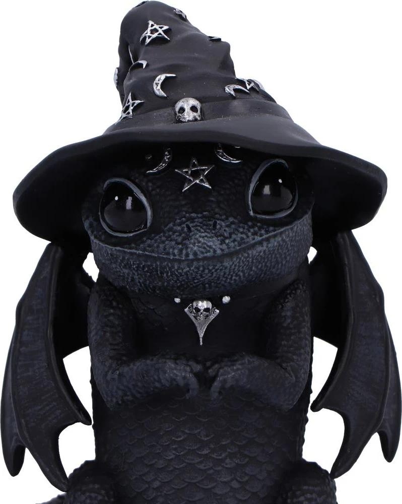 Figurinë Nemesis Now Azascale 12.4 cm, Cult Cuties, me kuti dhurate, e zezë
