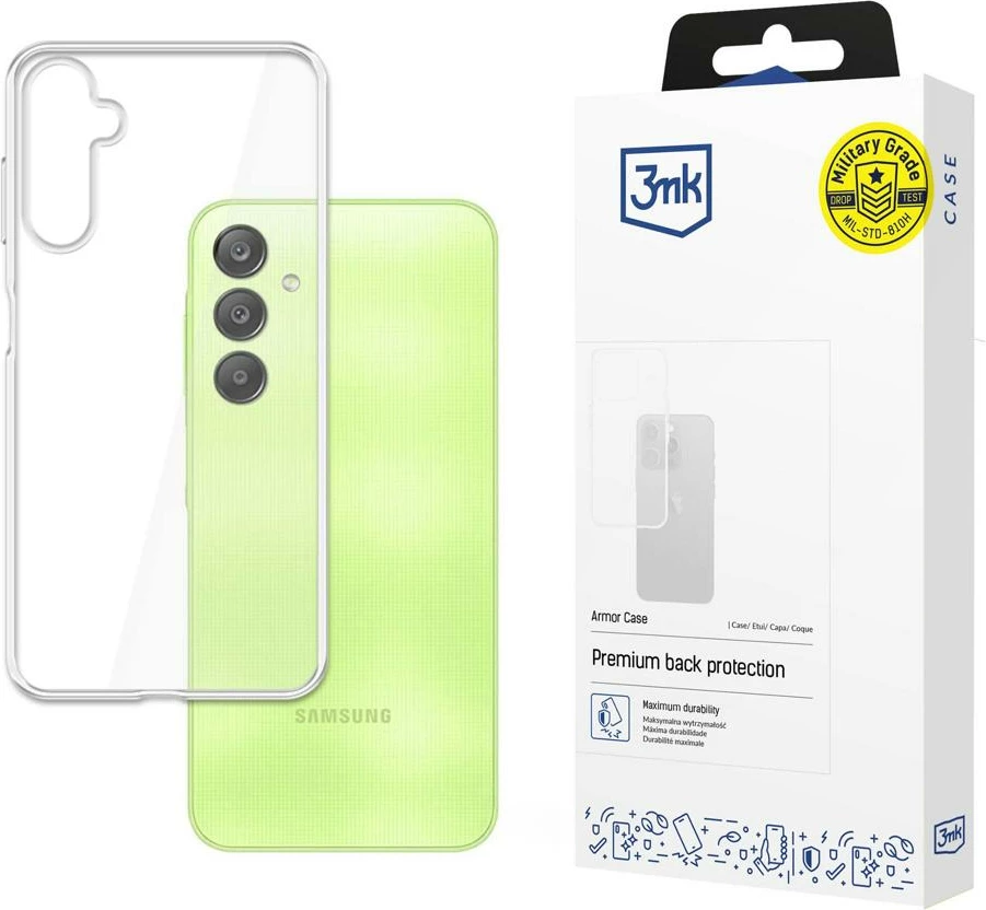 Mbështjellës 3mk Armor Case për Samsung Galaxy A15 5G, transparent
