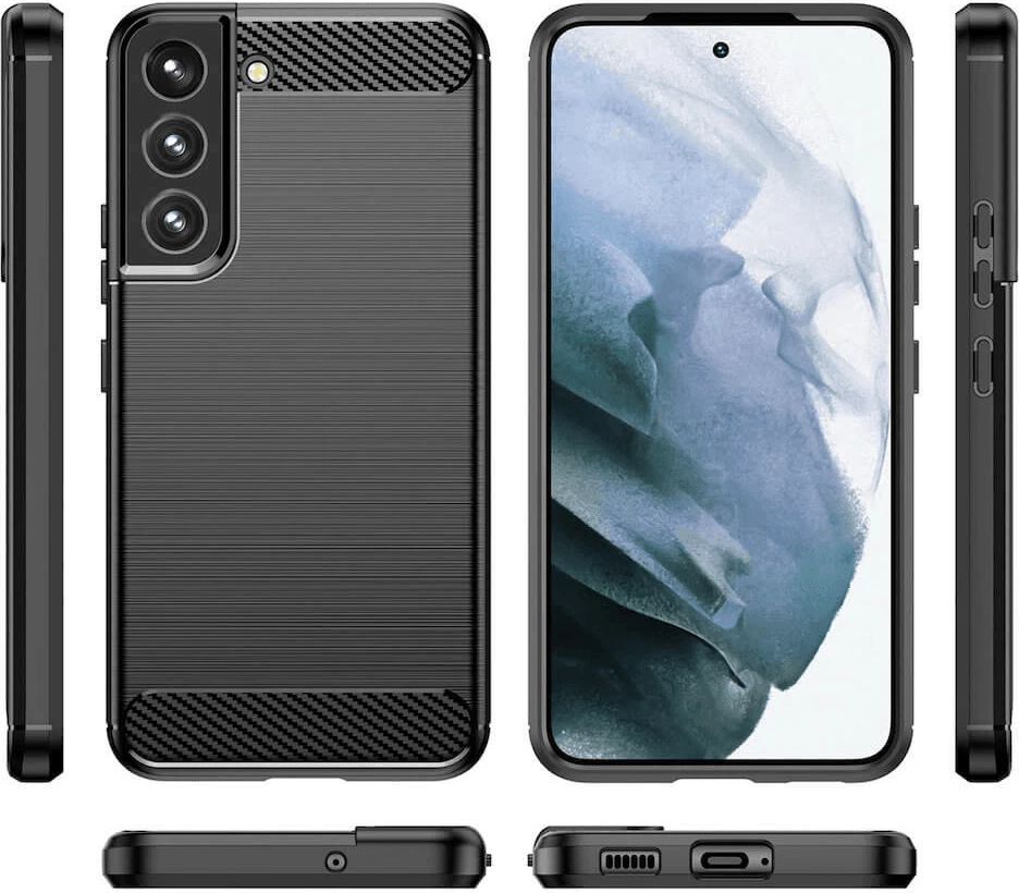 Mbështjellës silikoni HAVANA 18867 për Samsung Galaxy S24 Plus 5G, mat karbon, e zezë