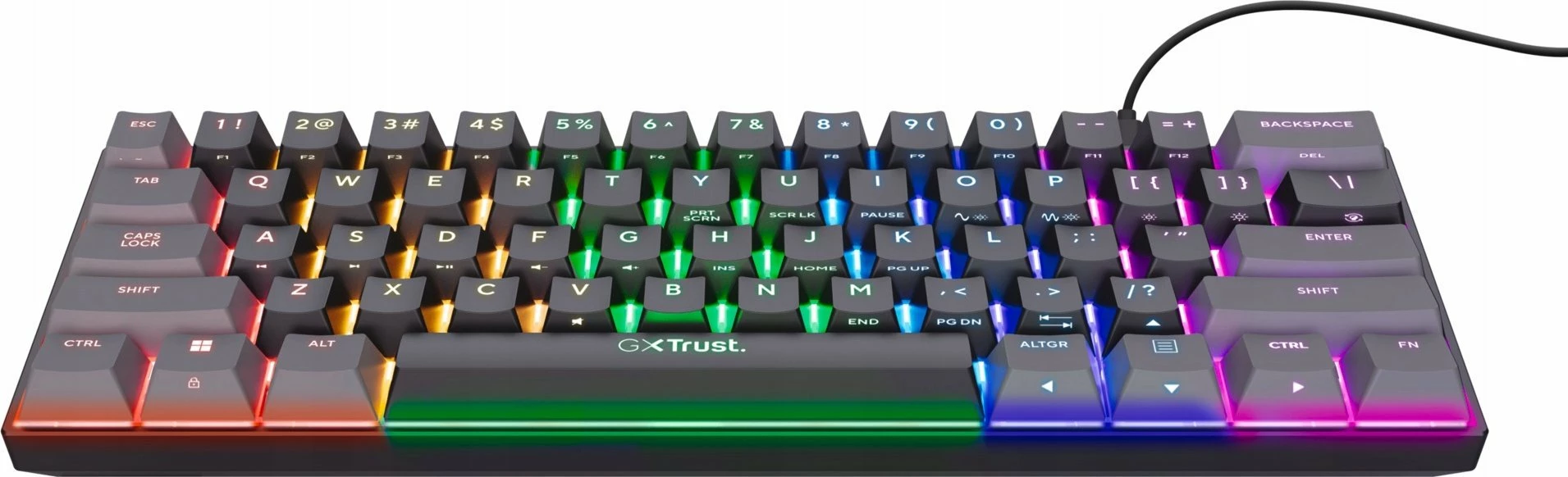 Tastierë gaming Trust GXT 867 Acira, 60%, USB, USB-C, US 6