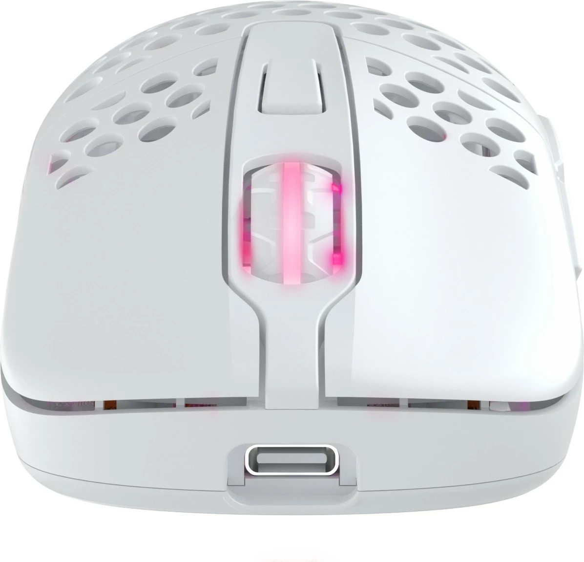 Maus Cherry Xtrfy M42 RGB, Ambidextrous, Optical, RF Wireless + USB Type-C, 19000 DPI, Bardhë