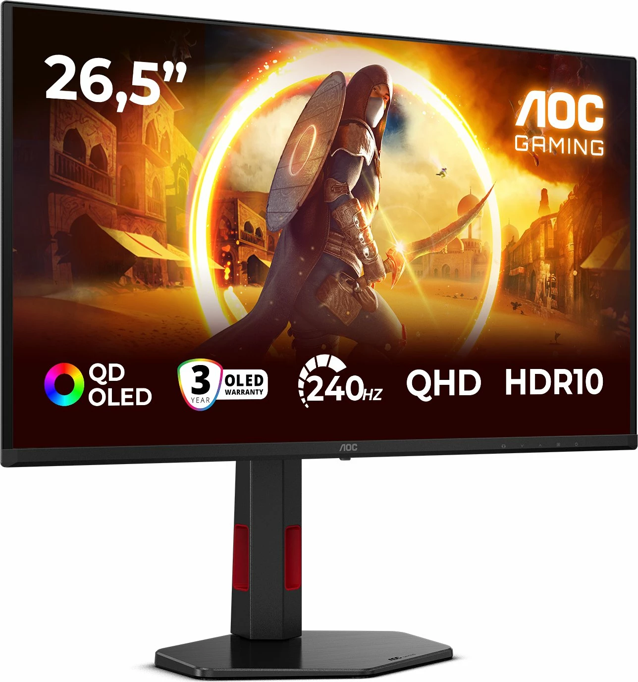 Monitor gaming AOC Q27G4ZDR 26.5\" QD-OLED QHD 240Hz HDR10, i zi