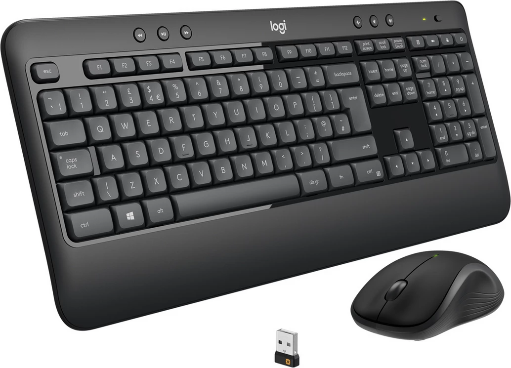 Set tastierë dhe maus, Logitech, MK540 Advanced 920-008677, CH-layout, wireless me nano USB, Black/White