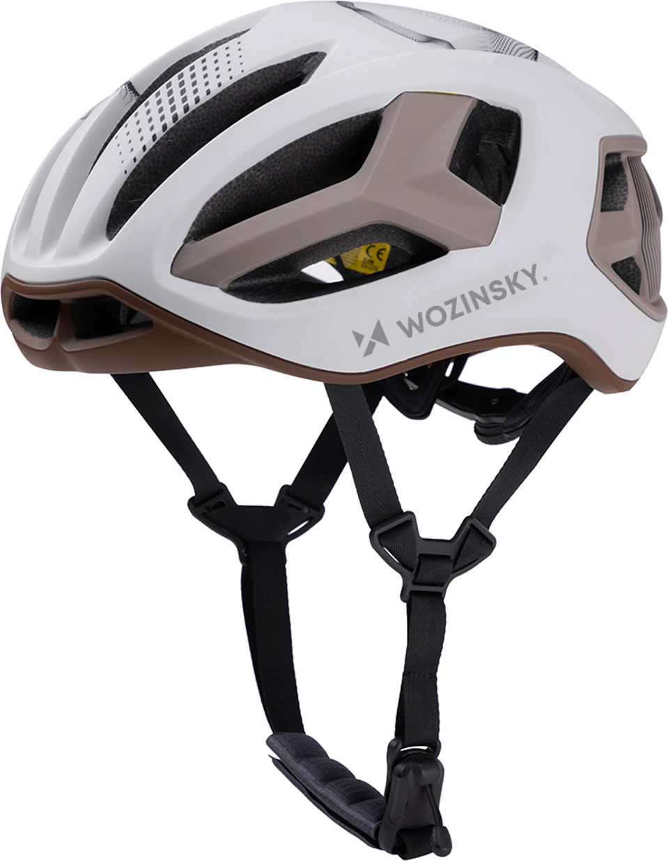 Kaskë biçiklete rrugë, Wozinsky, HT-68T, madhësi M (54-58 cm), PC+EPS, me dritë të pasme, taupe